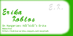 erika koblos business card